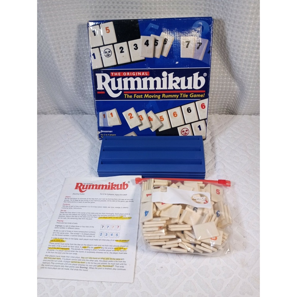 The Original Rummikub Game by Pressman 1997 Edition 100% Complete Ages 8+ #0400D
